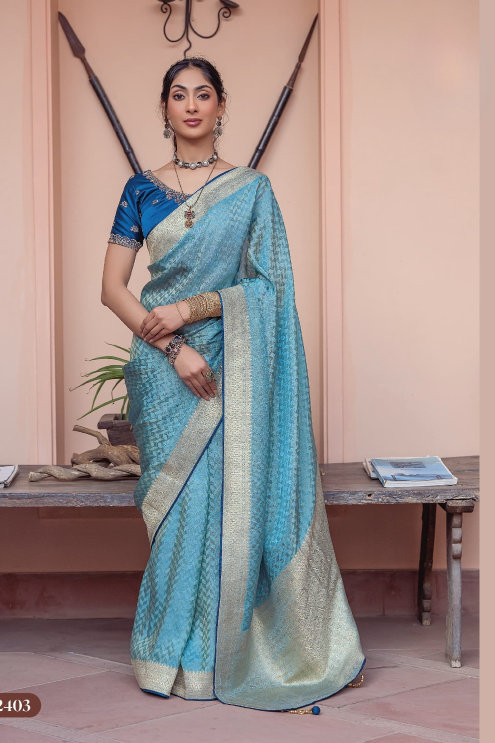 Pure Satin Saree with Hand Dyeing - LaVante Fashion