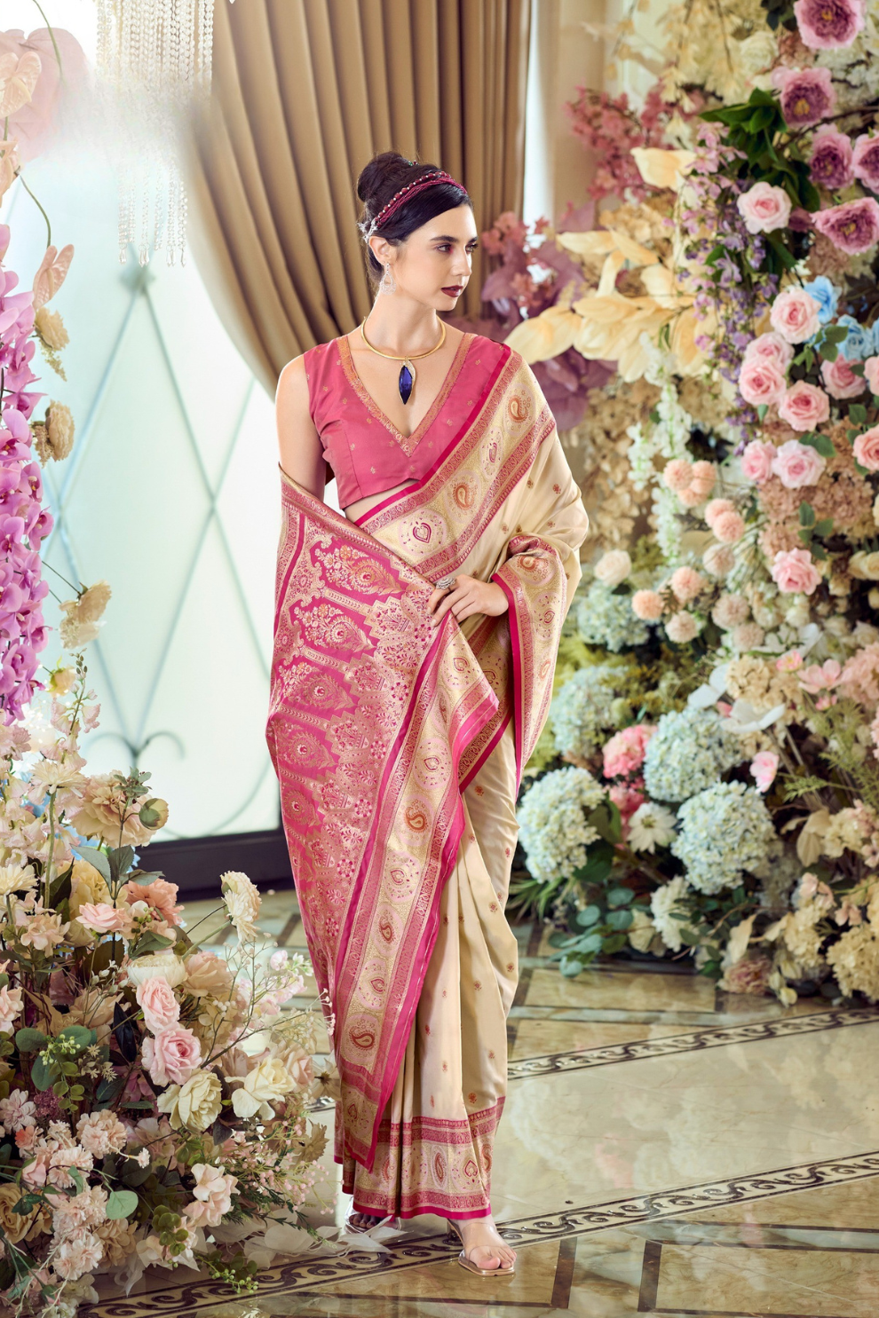 Pure Soft Banarasi Silk Saree A Royal Drape of Tradition - LaVante Fashion