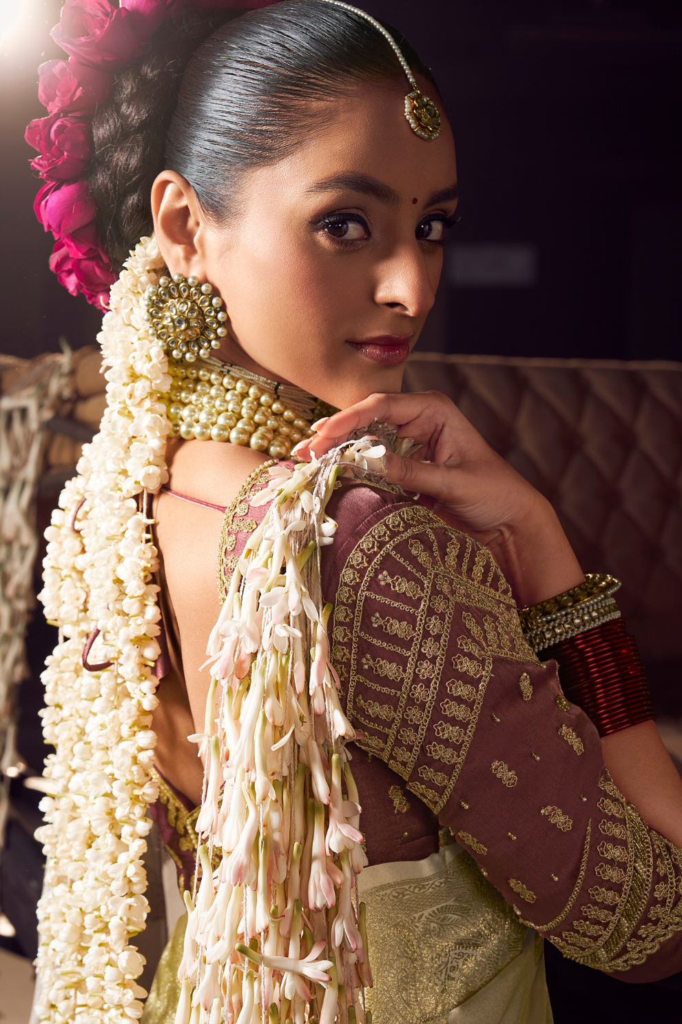 Pure Viscose Tissue Saree with Handworked Pallu and Contrast Designer - LaVante Fashion