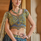 Blue Printed Silk Readymade Lehenga Choli - LaVante Fashion