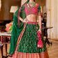 Green Printed Silk Readymade Lehenga Choli - LaVante Fashion