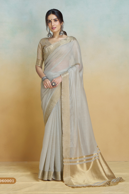 Elegant Shine Silk Saree with Lustrous Sheen - LaVante Fashion