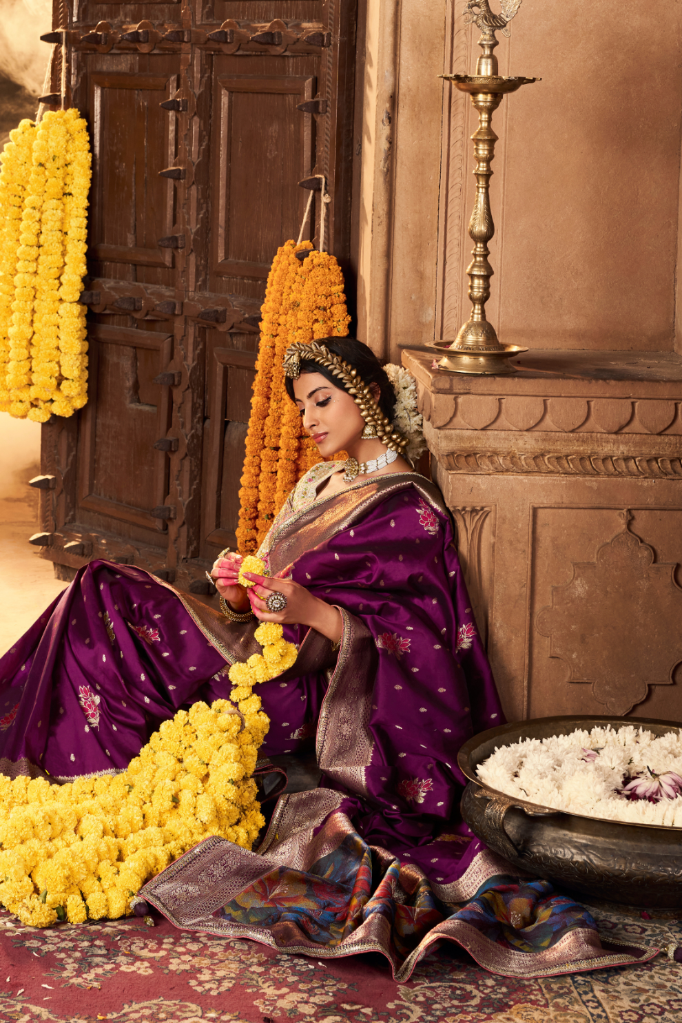 Pure Silk Weaving Saree with Fancy Fabric - LaVante Fashion