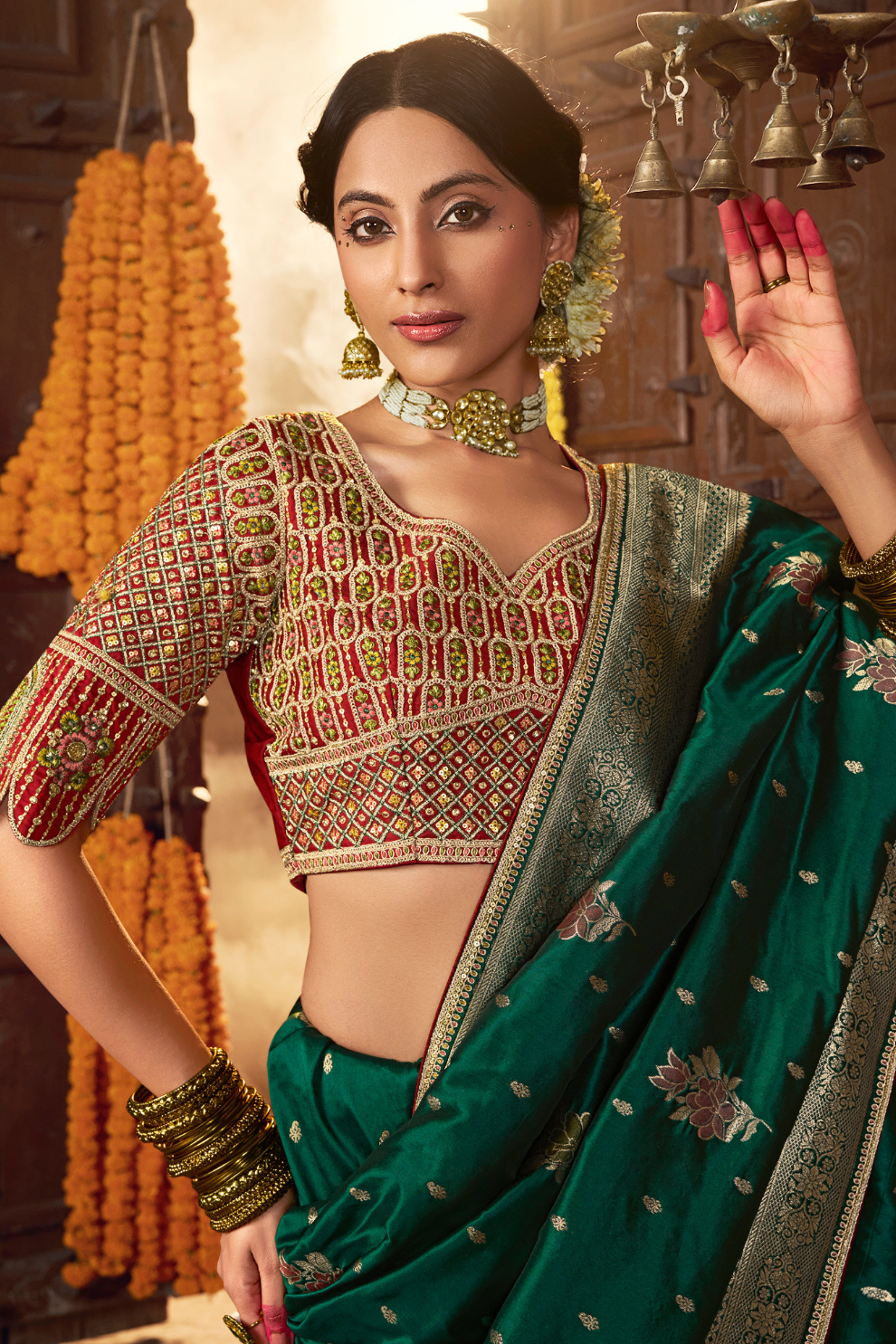 Pure Silk Weaving Saree with Fancy Fabric - LaVante Fashion