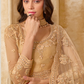 Golden Net Lehenga Choli With Thread Embroidery