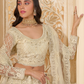 Cream Bridal Lehenga Choli With Intricate Embroidery