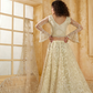 Graceful Cream Net Lehenga Choli For Weddings And Parties