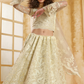 Graceful Cream Net Lehenga Choli For Weddings And Parties