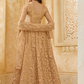 Golden Heavy Embroidered Net Lehenga Choli With Dupatta