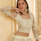 Luxury Cream Lehenga Choli In Designer Style