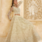 Luxury Cream Lehenga Choli In Designer Style