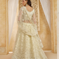 Soft Cream Net Lehenga Choli With Opulent Bridal Embroidery