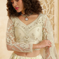 Elegant Beige Embroidered Designer Bridal Lehenga Choli