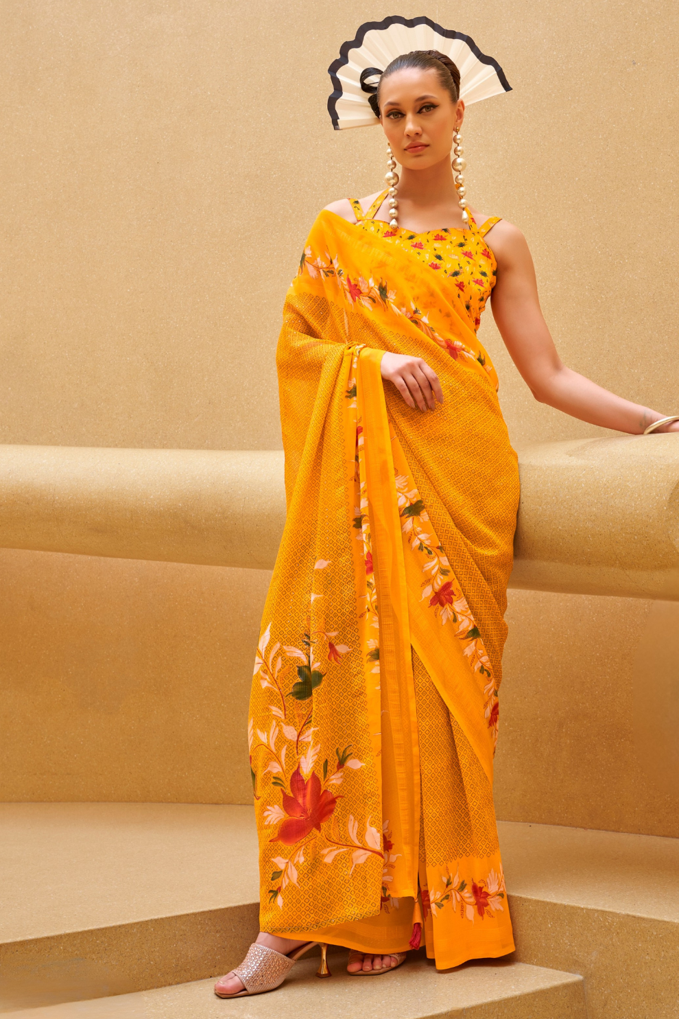Elegant Quest Georgette Saree with Marvel Soft Finish