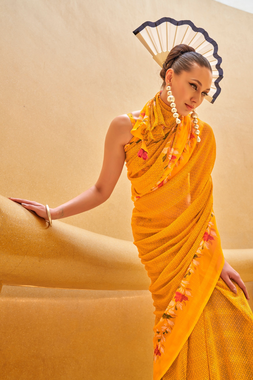 Elegant Quest Georgette Saree with Marvel Soft Finish
