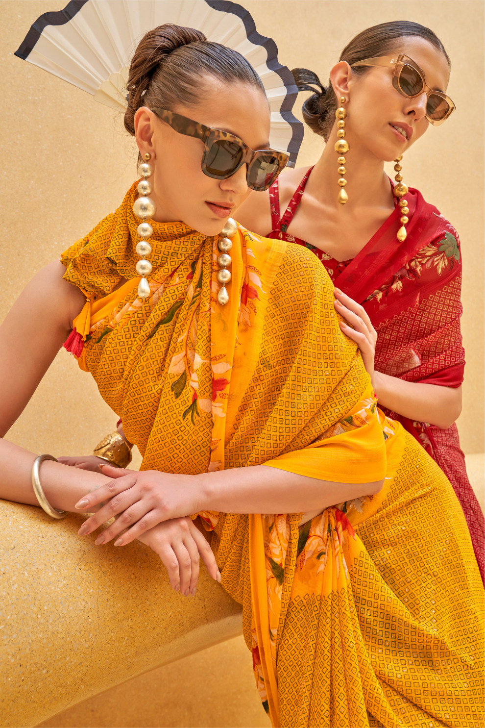 Elegant Quest Georgette Saree with Marvel Soft Finish