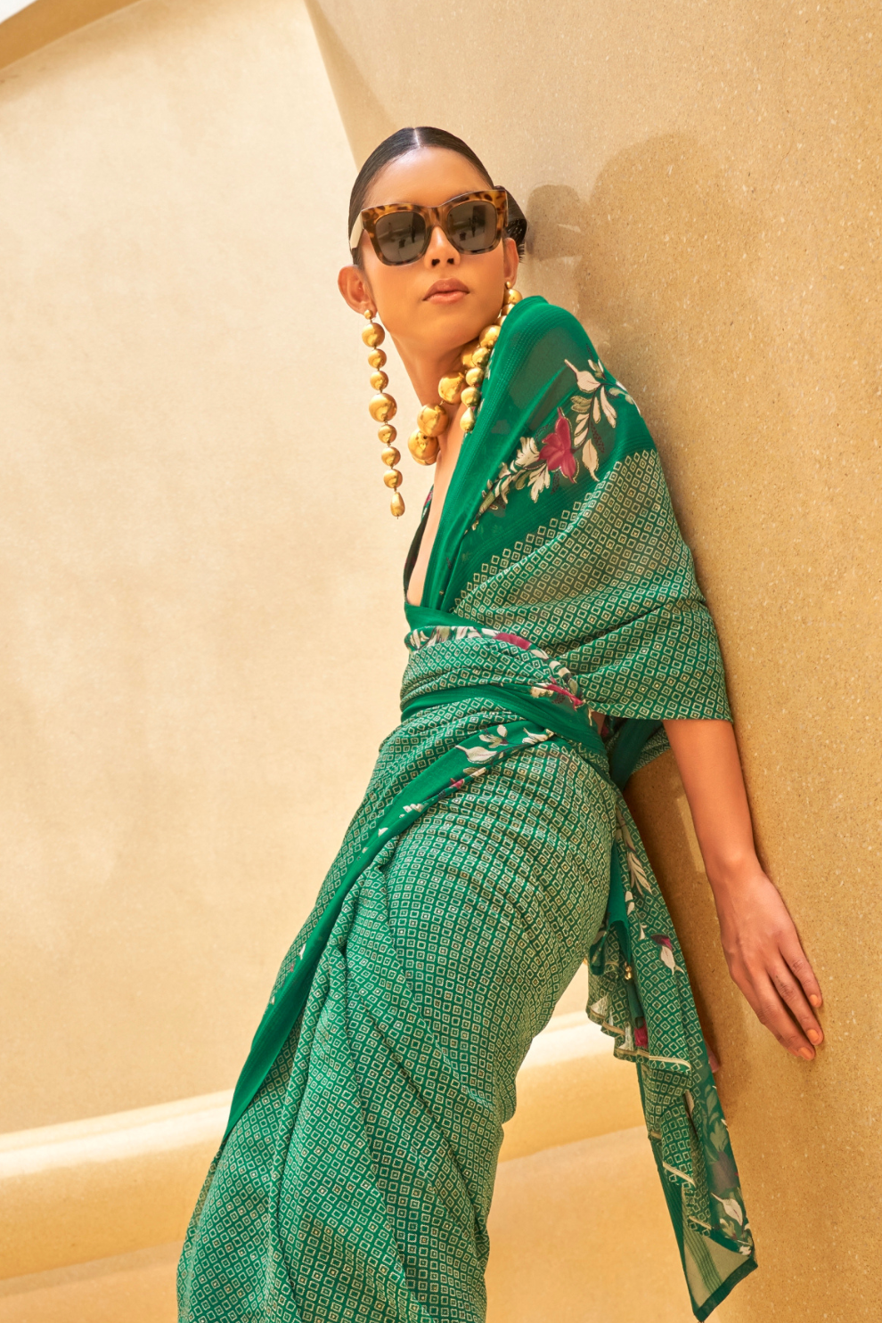 Elegant Quest Georgette Saree with Marvel Soft Finish
