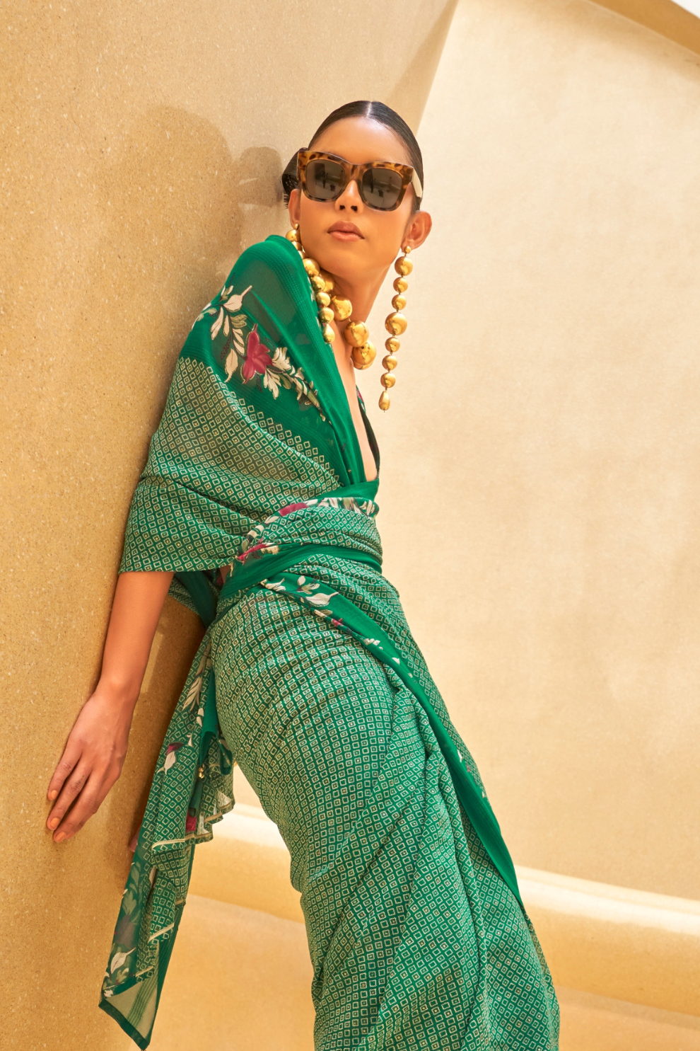 Elegant Quest Georgette Saree with Marvel Soft Finish