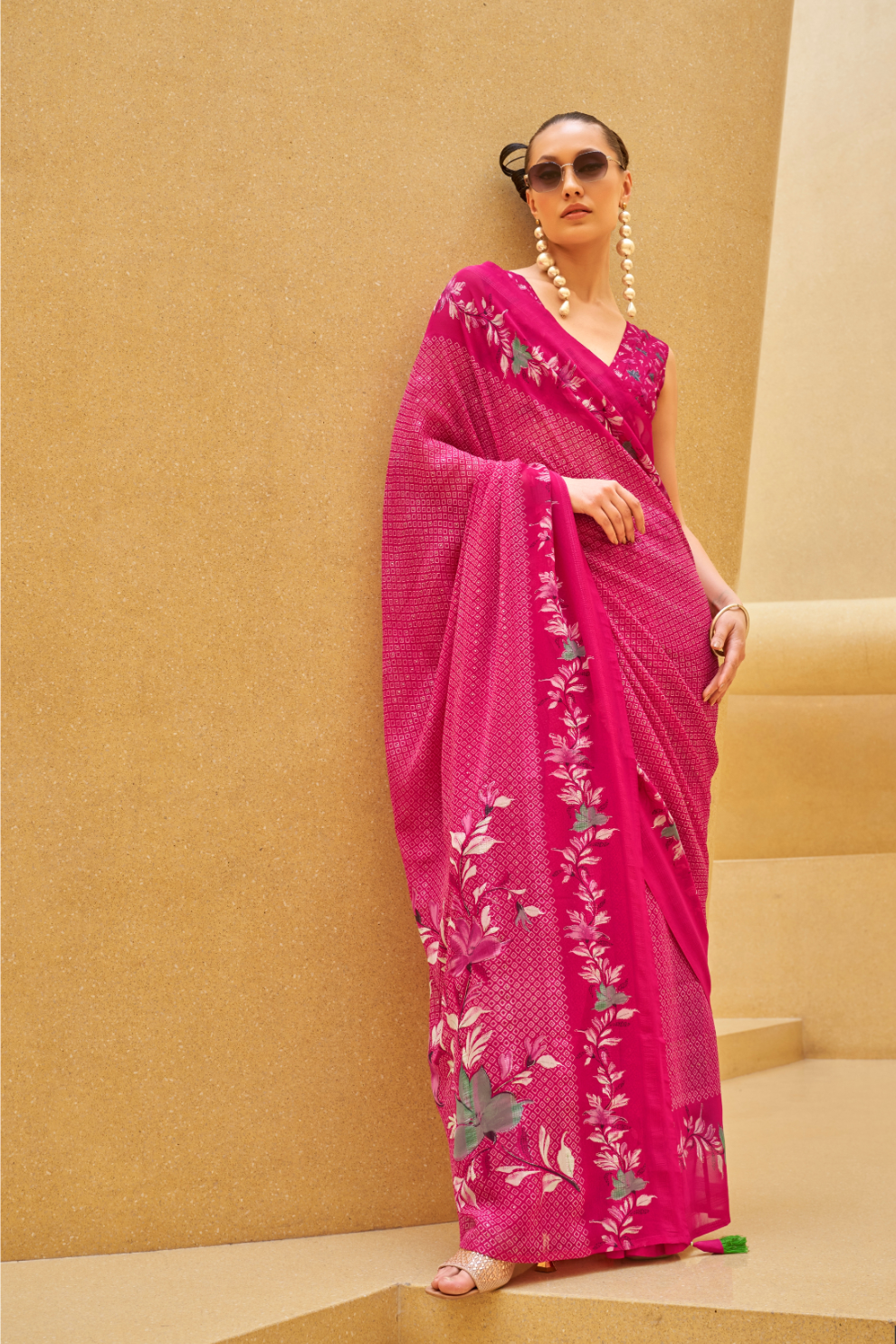 Elegant Quest Georgette Saree with Marvel Soft Finish