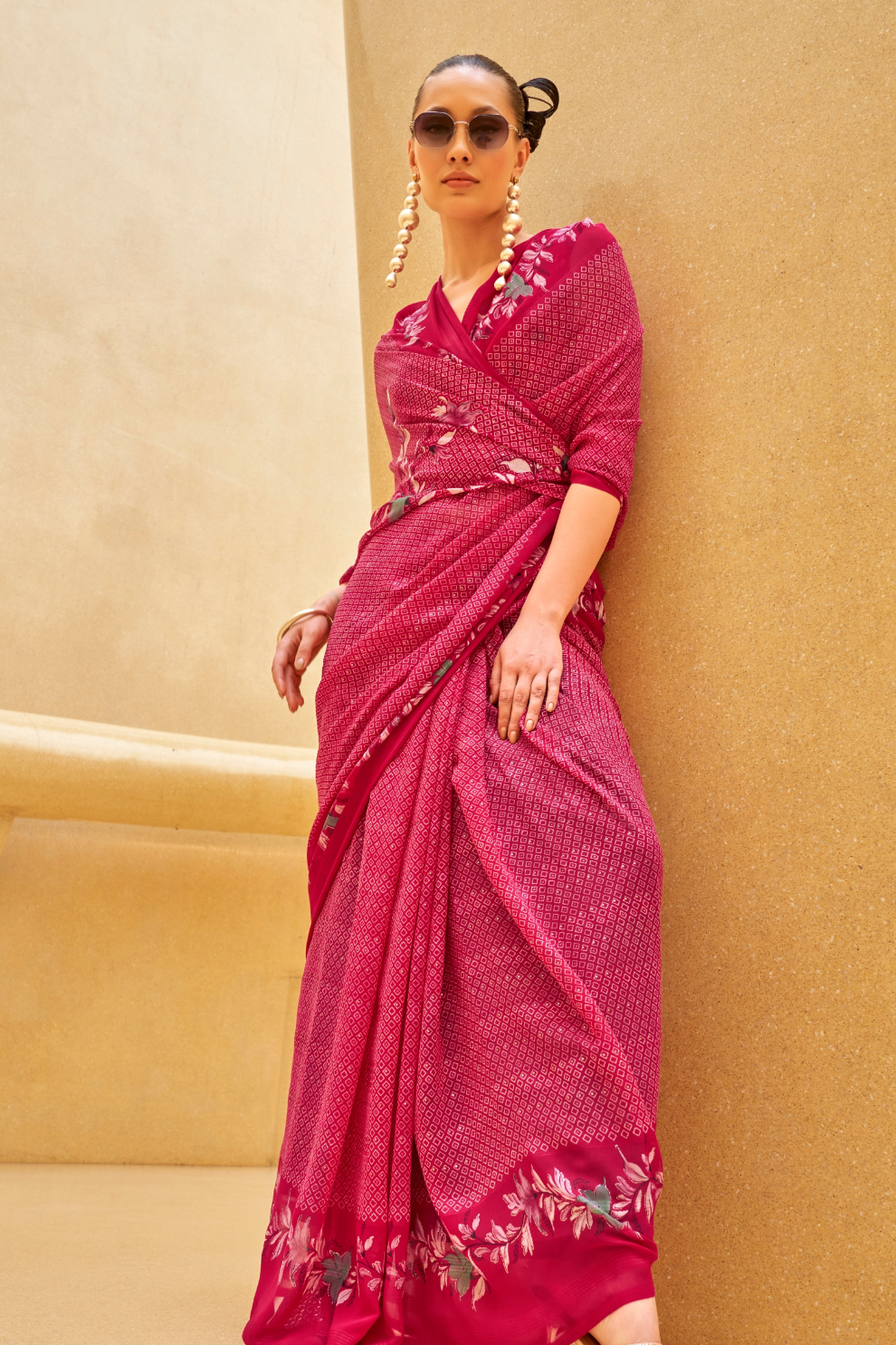 Elegant Quest Georgette Saree with Marvel Soft Finish
