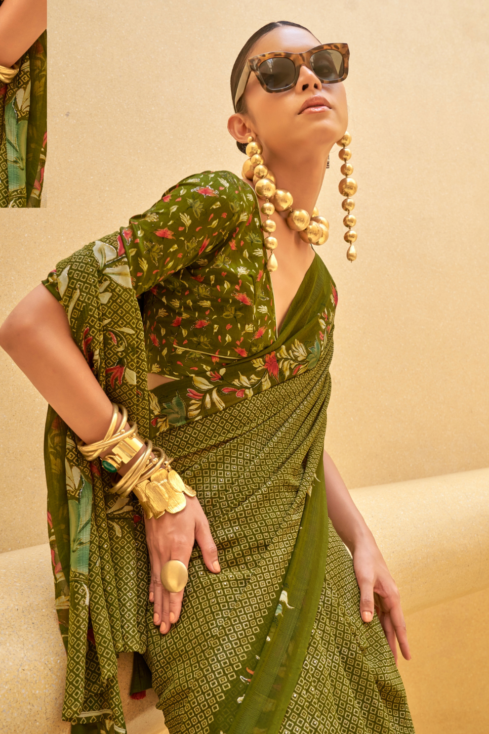 Elegant Quest Georgette Saree with Marvel Soft Finish