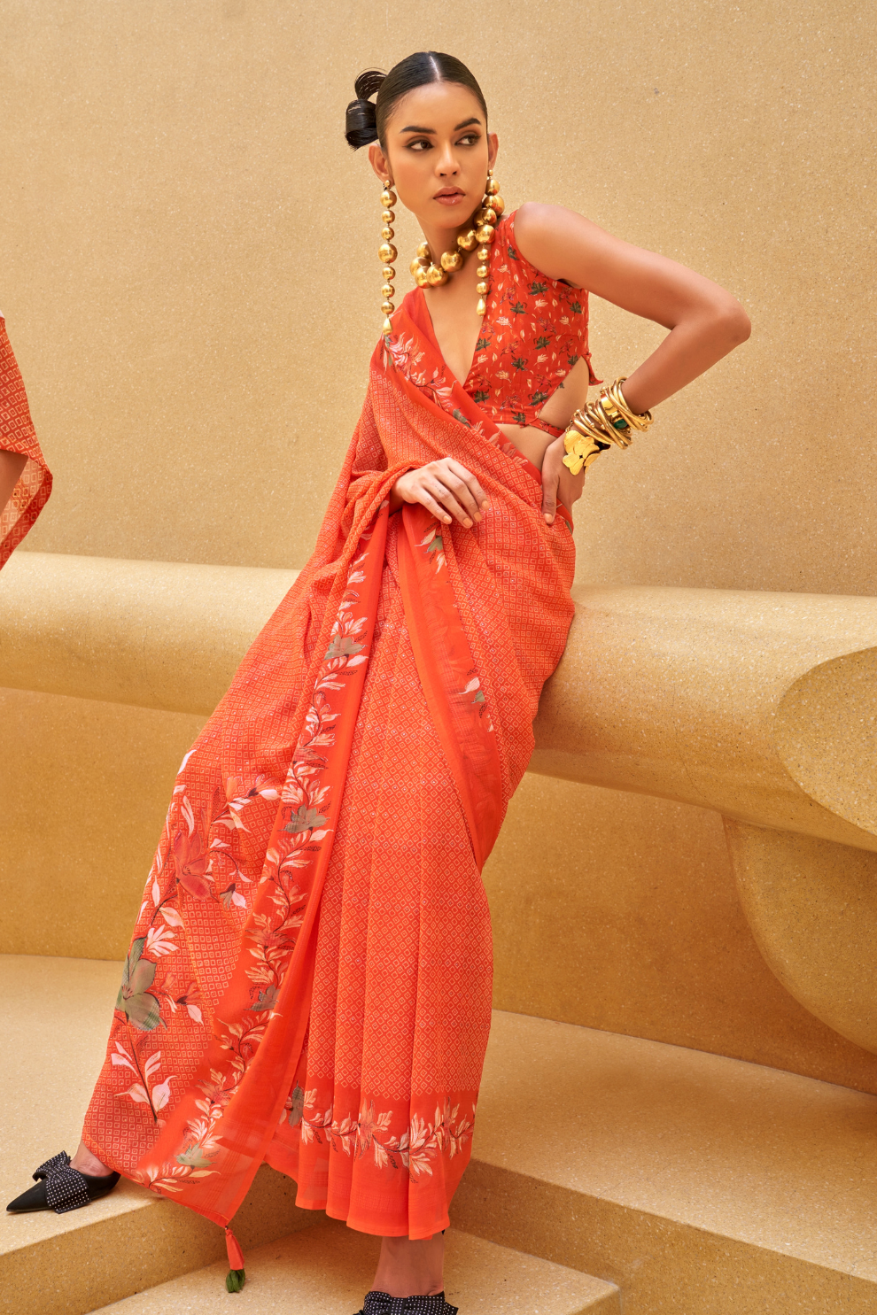Elegant Quest Georgette Saree with Marvel Soft Finish