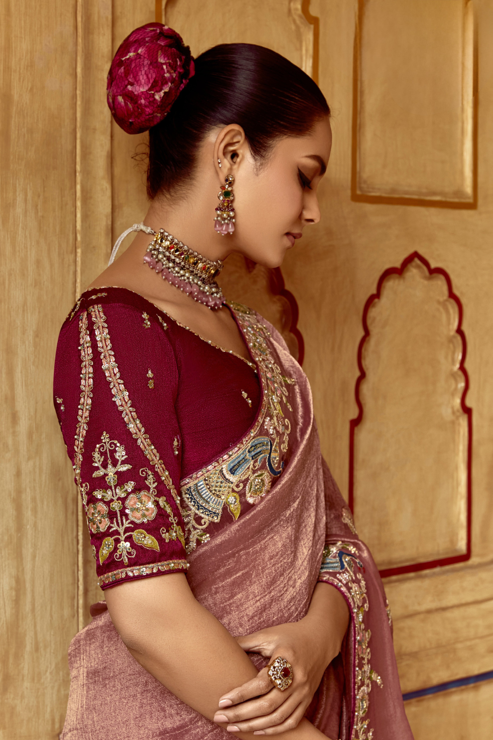 Elegant Lightweight Tissue Silk Saree for Festive and Party Wear