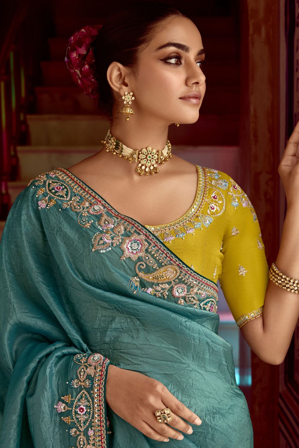 Elegant Lightweight Tissue Silk Saree for Festive and Party Wear