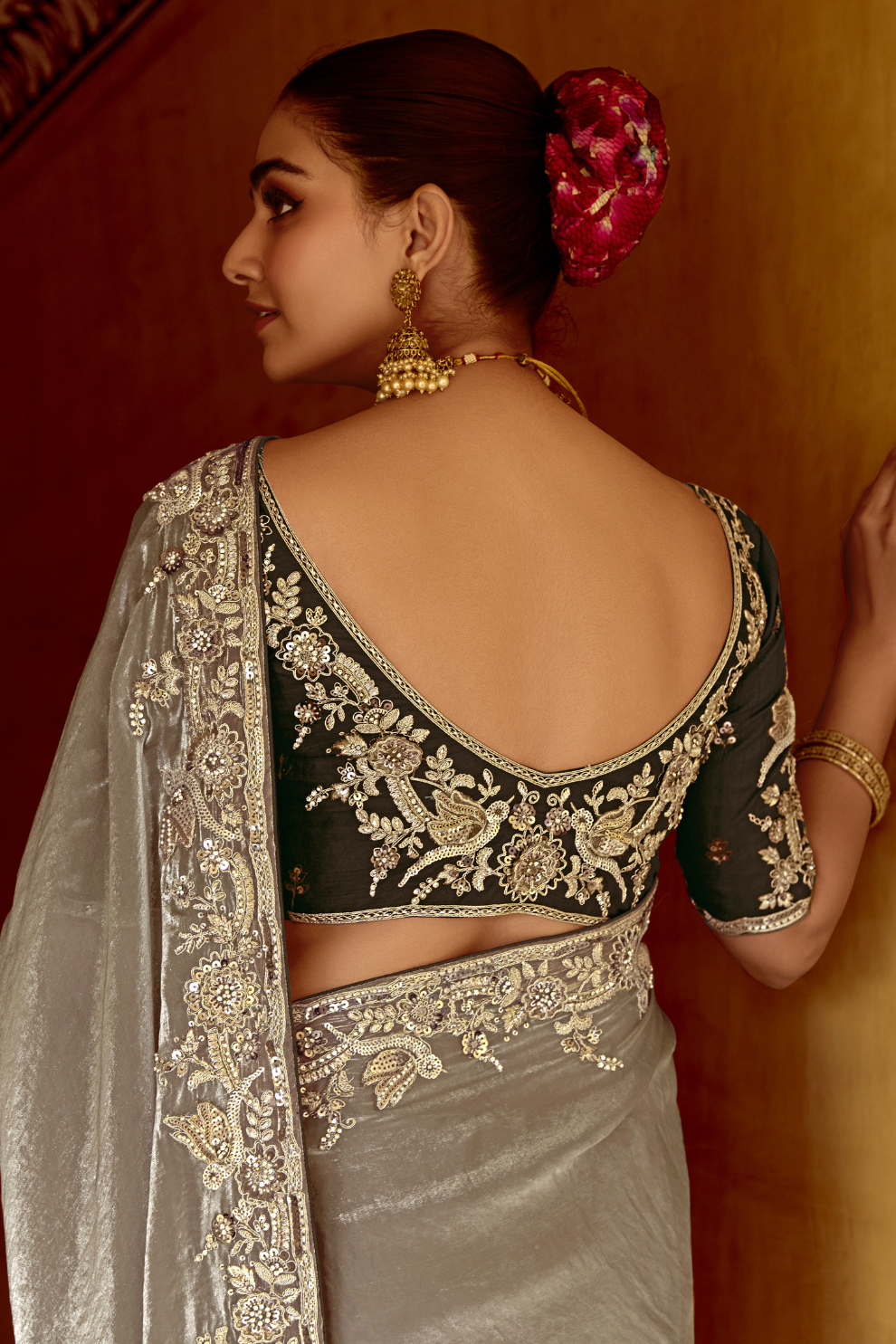 Elegant Lightweight Tissue Silk Saree for Festive and Party Wear