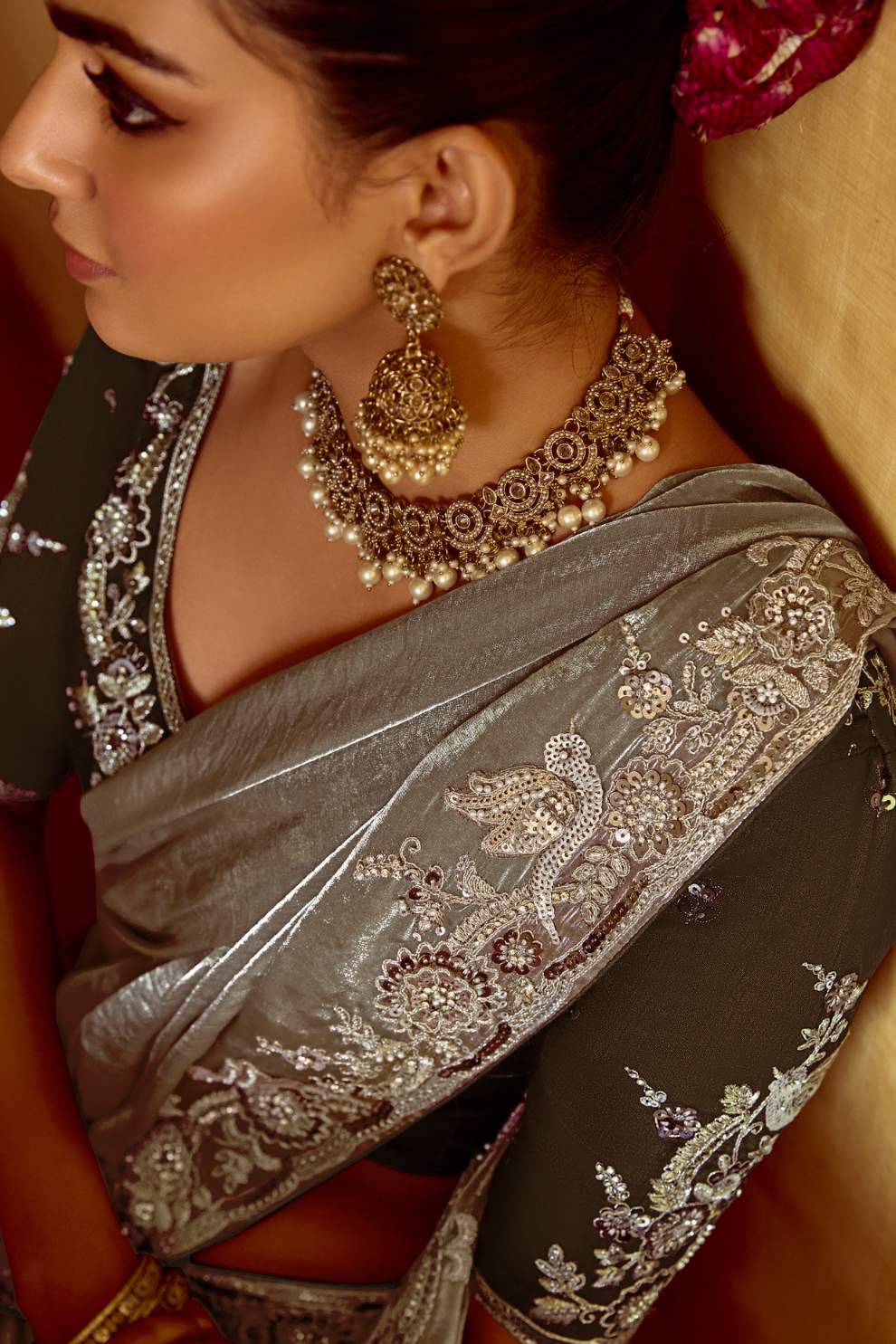 Elegant Lightweight Tissue Silk Saree for Festive and Party Wear