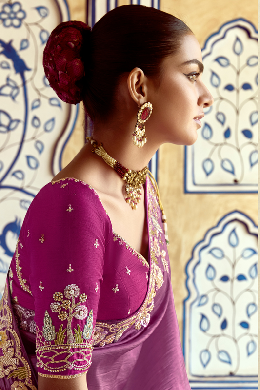 Elegant Lightweight Tissue Silk Saree for Festive and Party Wear