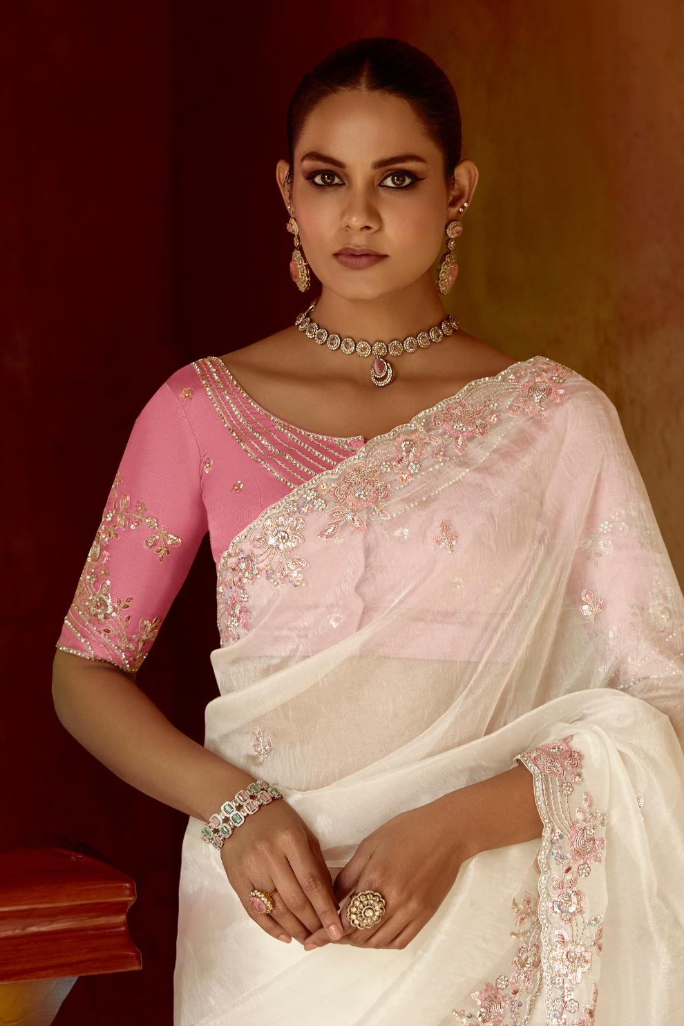 Elegant Lightweight Tissue Silk Saree for Festive and Party Wear