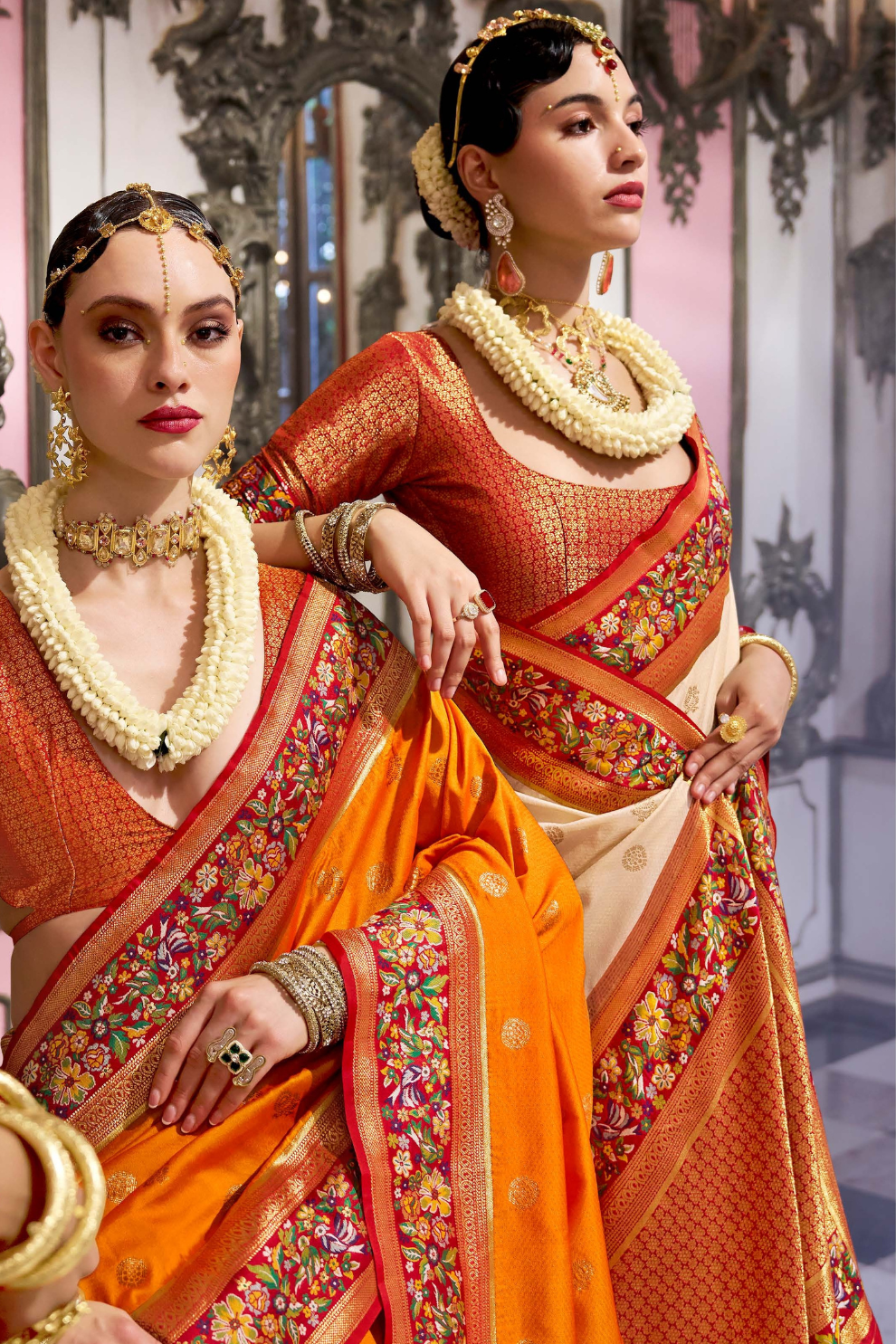 Super Banarasi P.V. Silk Saree with Jacquard Weaving Butti Work