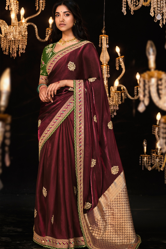 Banarasi Silk Saree with Elegant Weaving for Weddings