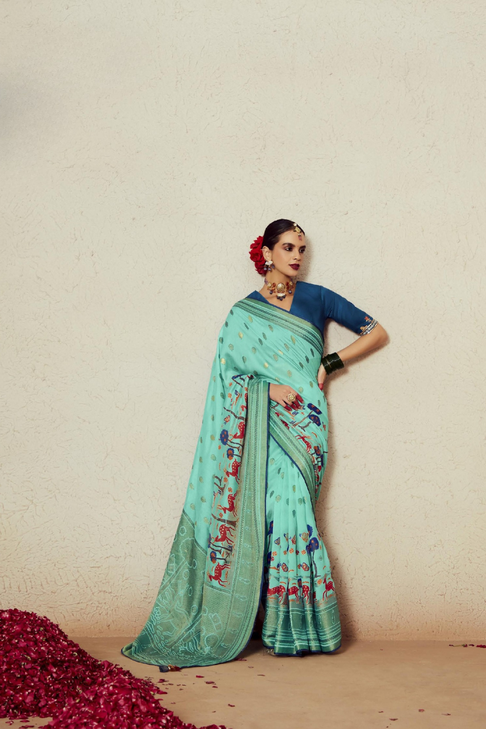 Elegant Soft Brasso Saree with Premium Dhupian Silk Blouse