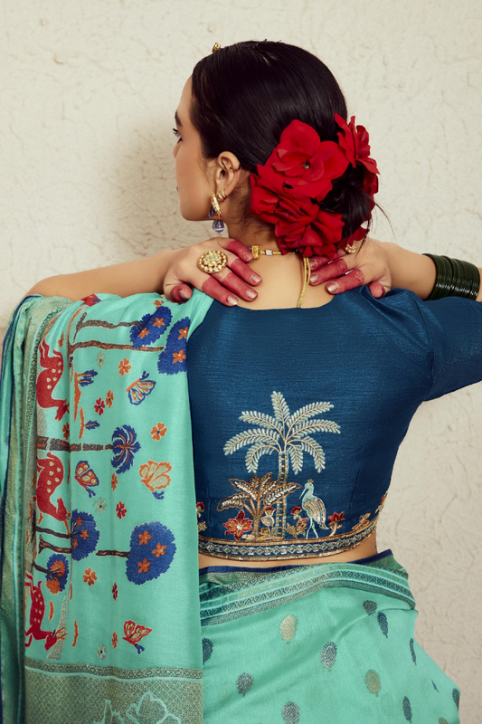 Elegant Soft Brasso Saree with Premium Dhupian Silk Blouse