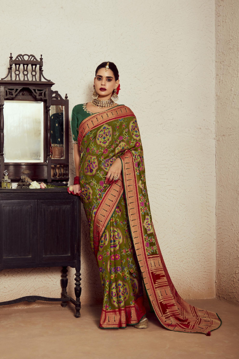 Elegant Soft Brasso Saree with Premium Dhupian Silk Blouse