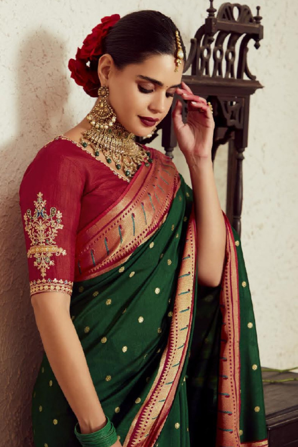 Elegant Soft Brasso Saree with Premium Dhupian Silk Blouse