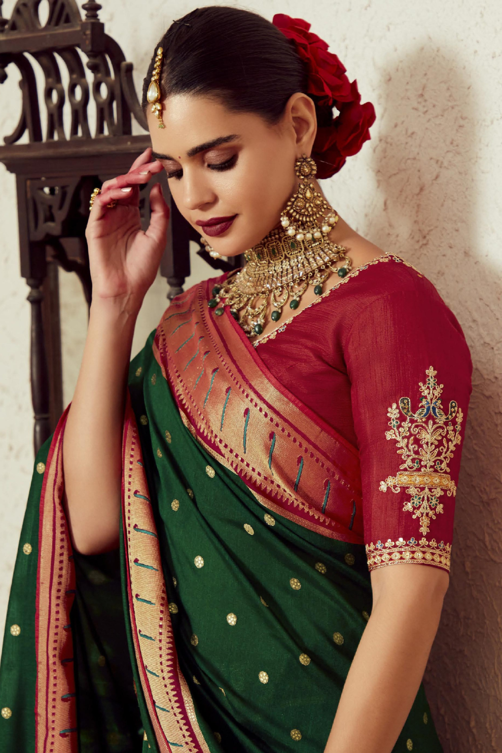Elegant Soft Brasso Saree with Premium Dhupian Silk Blouse