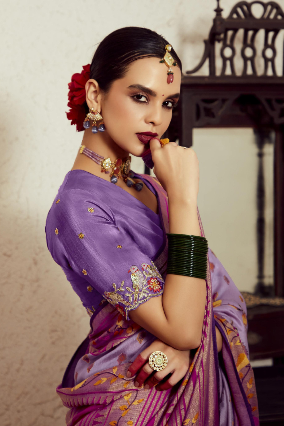 Elegant Soft Brasso Saree with Premium Dhupian Silk Blouse