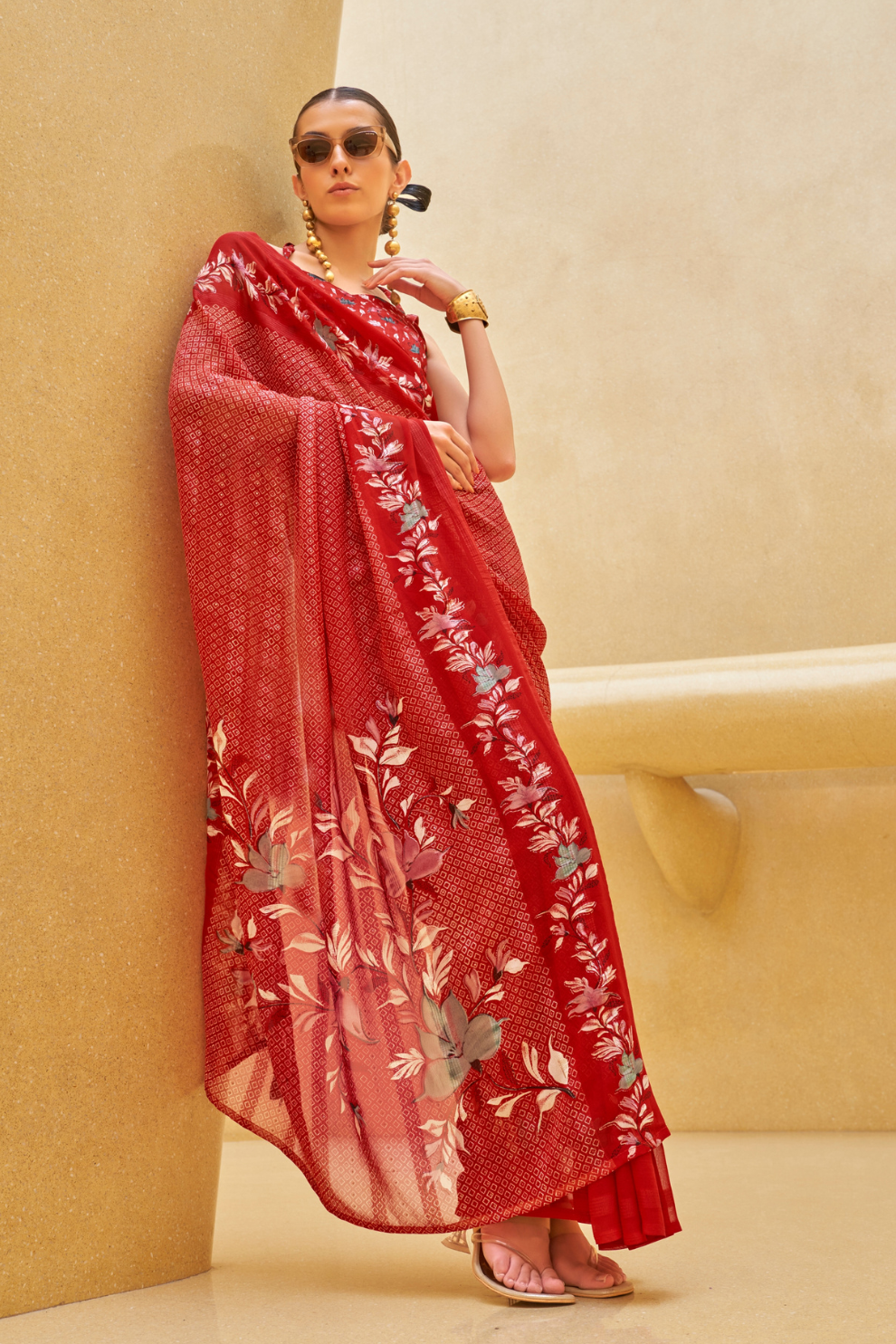 Elegant Quest Georgette Saree with Marvel Soft Finish