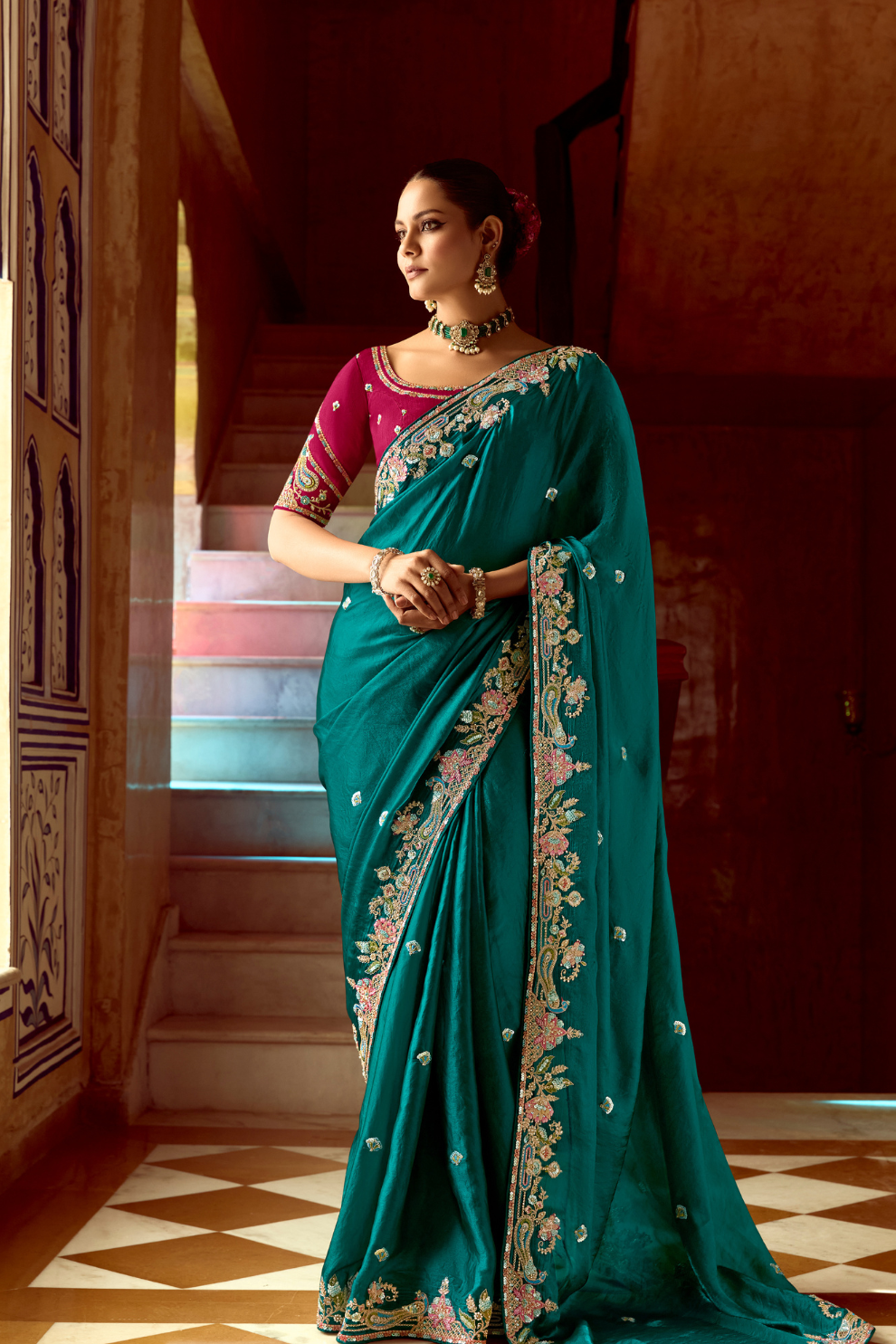 Elegant Lightweight Tissue Silk Saree for Festive and Party Wear