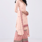 Elegant Peach Thread Embroidered Sharara Suit in Georgette