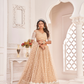 Elegant Net Lehenga Choli with Intricate Thread Embroidery