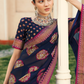 Polyester Viscose Georgette Saree With Luxuriously Soft Varnish Touch