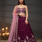 Pure Chiffon Sequins Embroidery Lehenga Choli Dupatta