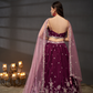 Pure Chiffon Sequins Embroidery Lehenga Choli Dupatta