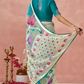 Brasso Teal Printed Saree for Elegant Festive Wear