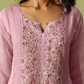 Designer Pink Straight Salwar Kameez with Intricate Embroidery