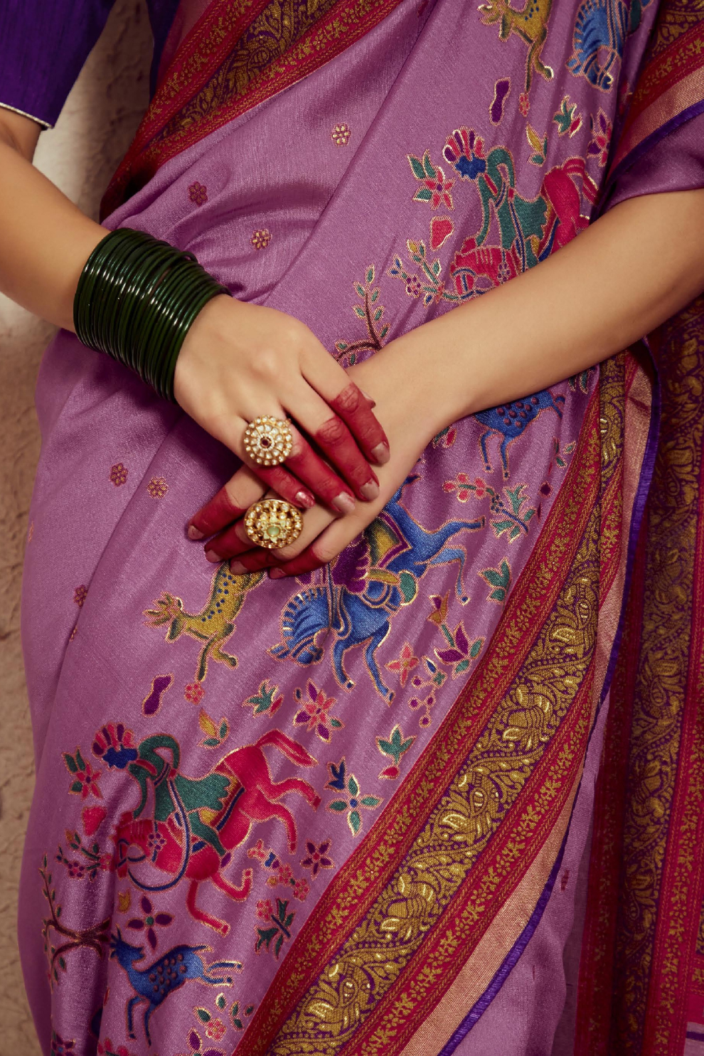 Elegant Soft Brasso Saree with Premium Dhupian Silk Blouse